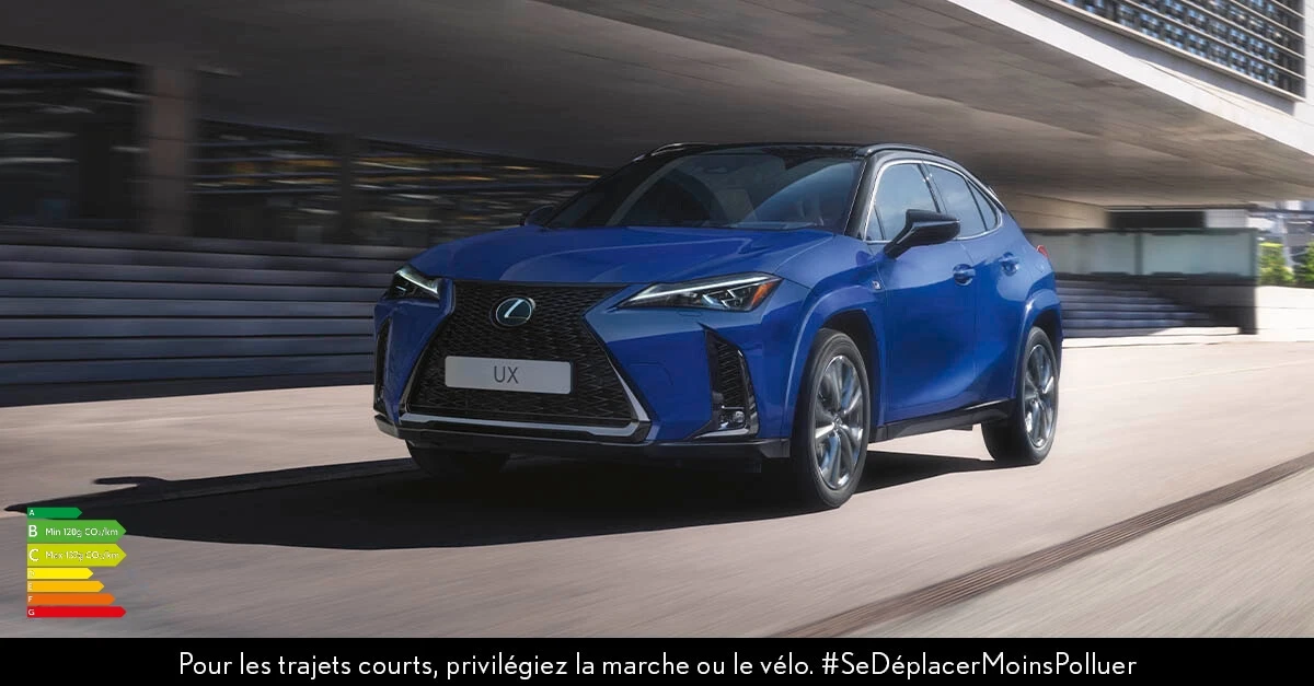 photo d'une voiture bleu de la marque Lexus 